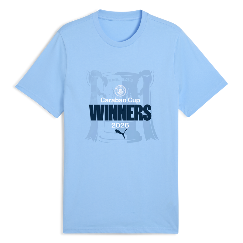 Kids' Man City Carabao Cup Winner's Tee 2025/26 blue - Check out all Manchester City t-shirts online - Official Manchester City FC store